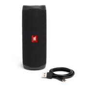 JBL Flip 5 Black Portable Bluetooth Speaker w/divvi! Hardshell Case