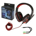thumbnail image 1 of Auriculares para juegos Consola de juegos para computadora Sonido envolvente estéreo Auriculares con cable de 3,5 mm Auriculares, Negro Rojo, Tipo sin LED Methold EL5139-04B, 1 of 2