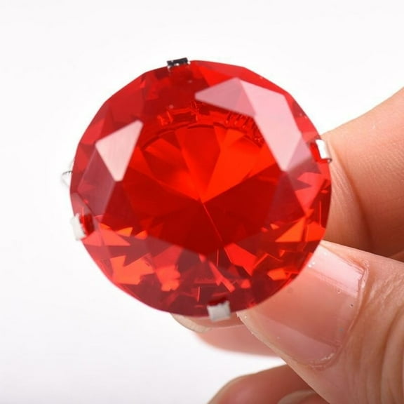 Oversized Crystal Diamond Ring Prop Decorative Jewelry Display for Qixi Festival Valentines Day Gift Box Wedding Party Decor