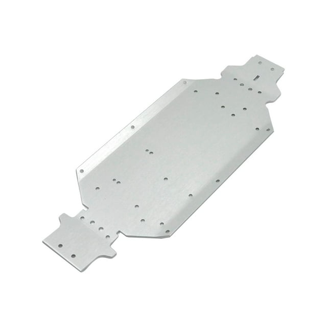 Chasis 1:14, licencia de chasis inferior , accesorios de repuesto, piezas de mejora para , piezas , accesorios Plata Hugo placa de chasis de coche rc