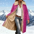 thumbnail image 6 of cocolona Winter Coats for Women Long Puffer Coat Fleece Lined Warm Down Jacket Long Sleeve Lapel Reversible Overcoat with Pockets, 6 of 9