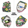 thumbnail image 5 of FORMRS Mini Backpack Purse for Women Travel Daypack Casual Shoulder Bag, Pink Flamingo Pattern, 5 of 7