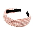 thumbnail image 1 of Qarigey Accesorios para el cabello Diadema anudada de entramado clásico Estilo coreano Ropa elegante Accesorio a juego Diadema a cuadros dulce para Accesorio para el cabello rosado Qarigey AP010587-01, 1 of 6