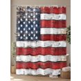 thumbnail image 4 of Independence Day Shower Curtain, American Flag Wood Grain Vintage Washable Shower Curtain with Hooks Bath Decor Fabric Shower Curtains for Bathroom, Hotel, Stalls, Bathtubs, 48x72 Inch, 4 of 6