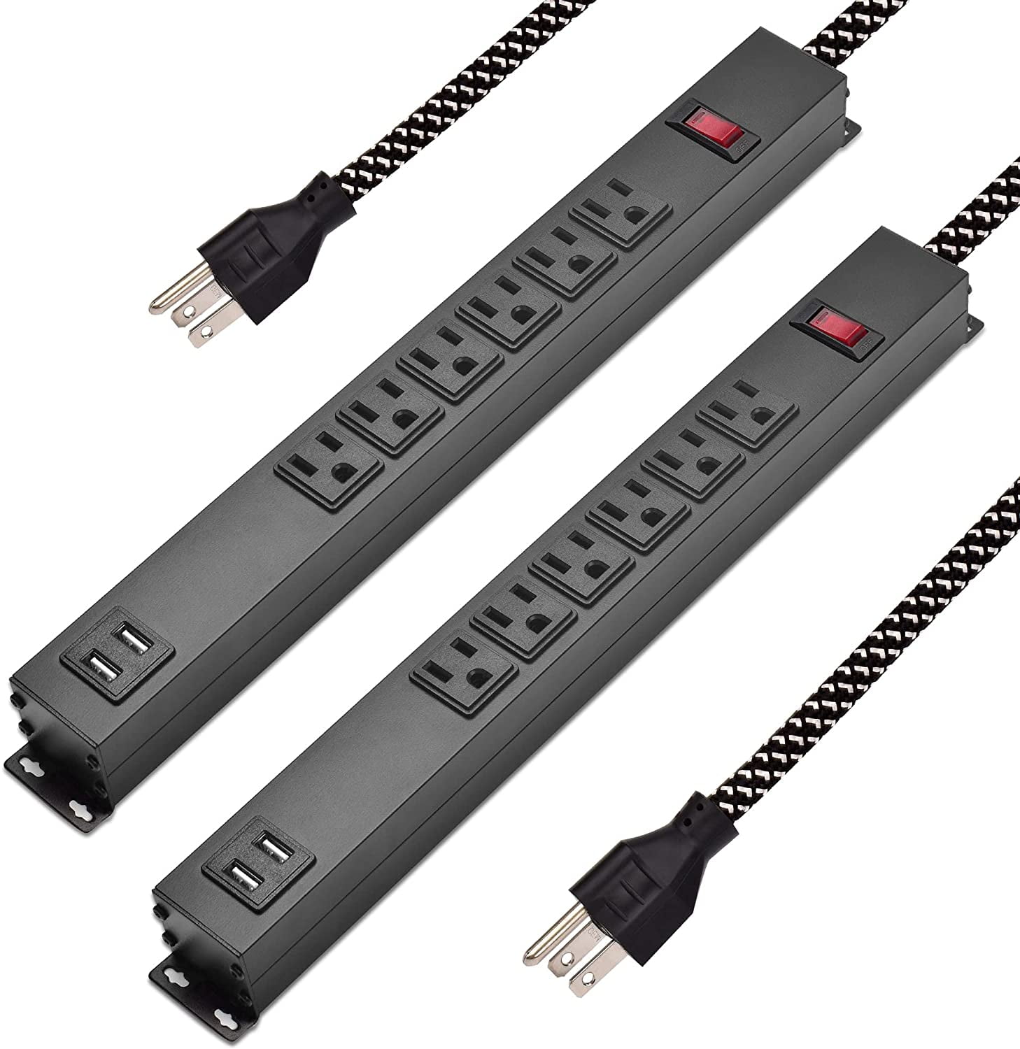 Details about   Multi Plug Extender Power Strip with 2 Outlets+3 USB Ports 5 ft Extension Cord 