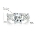 thumbnail image 2 of 3 Carat Women Moissanite Rings D Color VVS1 Clarity Moissanite Diamond Ring 925 Sterling Silver Elongated Cushion Cut Engagement Ring Size 5-10, 2 of 8