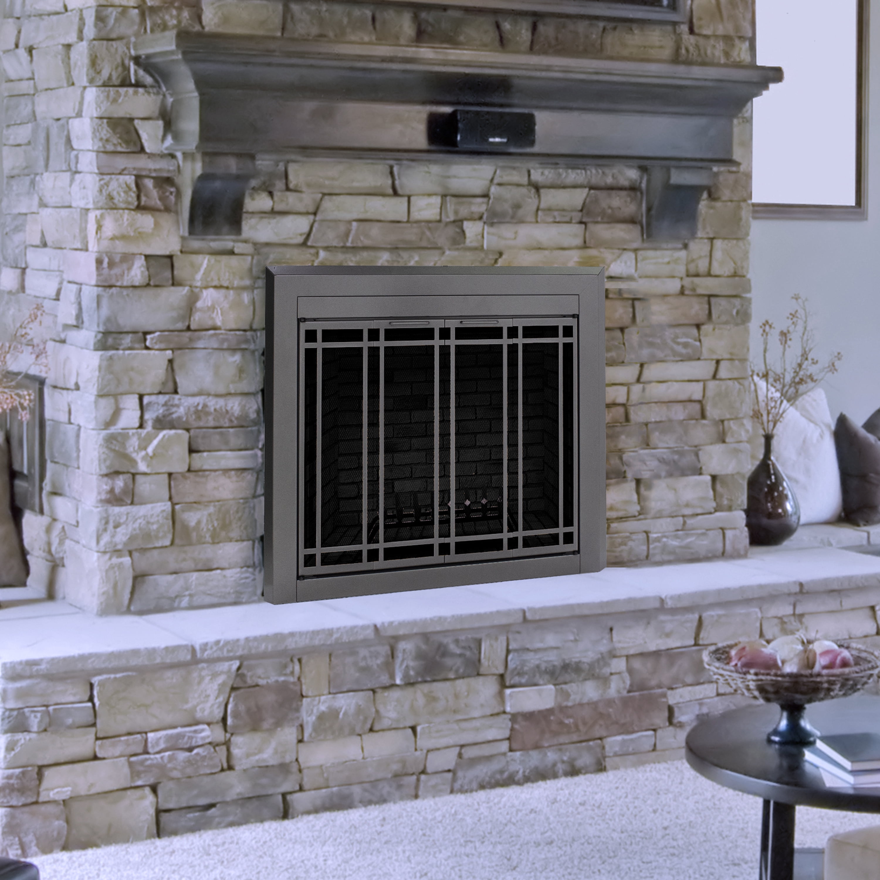 Pleasant Hearth Ellis Collection Fireplace Glass Door