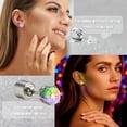 thumbnail image 5 of Fashion Led Earring Glowing Crystal Stainless Ear Drop Light Up Ear Stud Party Luminous Neon Men Women Couple Jewelry Gift Green, 5 of 8