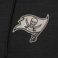 thumbnail image 2 of Men's Antigua Heather Black Tampa Bay Buccaneers Spikes Raglan Quarter-Zip Hoodie, 2 of 2