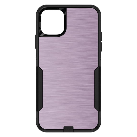 DistinctInk Custom SKIN / DECAL compatible with OtterBox Commuter for iPhone 11 Pro (5.8" Screen) - Pink Stainless Steel Image Print - Printed Image of Stainless Steel