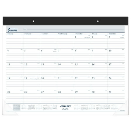 AT-A-GLANCE 2026 Ruled Monthly Desk Pad Calendar Standard 21 34 x 17 - Desk Pad
