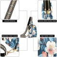 thumbnail image 5 of Stylish Leather Crossbody Bag 8.46x5.9x2.16In Easy To Carry Multi-Purpose Travel Hiking Shopping Fashion Bag White Flowers Beautiful, 5 of 7