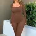 thumbnail image 5 of IROINNID Long Sleeve Square Neck Jumpsuit For Women Full-Length Jumpsuits For Square Collar Sports Elastic Jumpsuit, 5 of 5