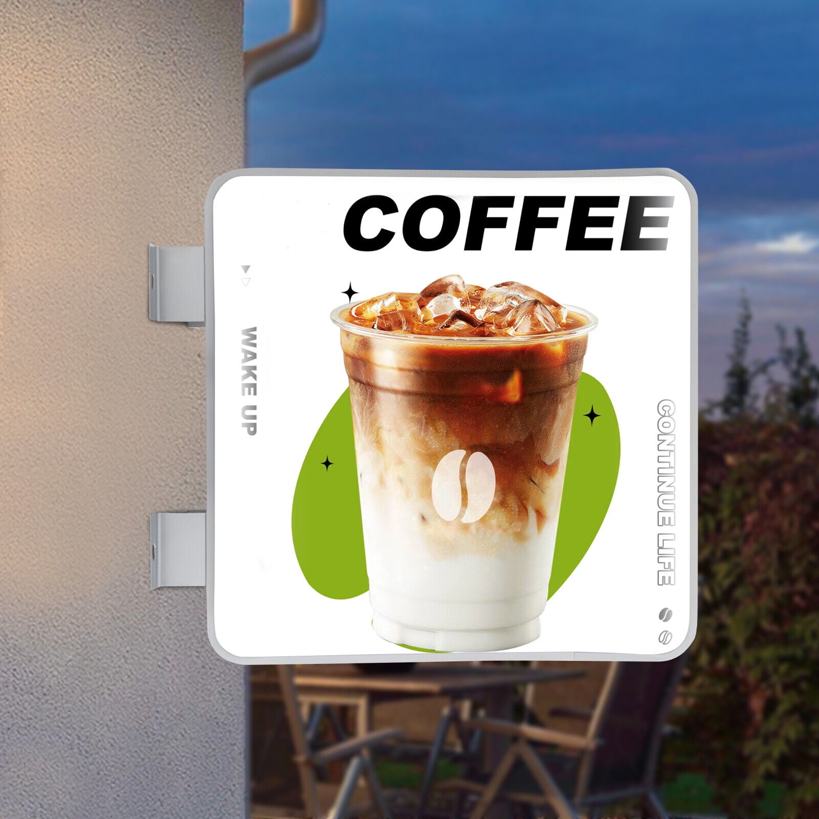 Square LED Advertising Light Box, Waterproof Double-Sided Lighted Advertising Board for Display, Illuminated Signage for Business