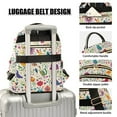 thumbnail image 3 of FORMRS Mini Backpack Purse for Women Quilted Travel Daypack Casual Shoulder Bag, Purple Cartoon Animals, 3 of 7