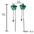 thumbnail image 3 of Xihbxyly Almacén de liquidación Pendientes largos de moda coreana Pendientes de borlas de flores personalizados, 3 of 3
