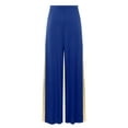 thumbnail image 4 of iiniim 2 PCS Worship Praise Dance Outfit for Women Color Block Irregular Hem Dress with Wide-Leg Blue S, 4 of 7