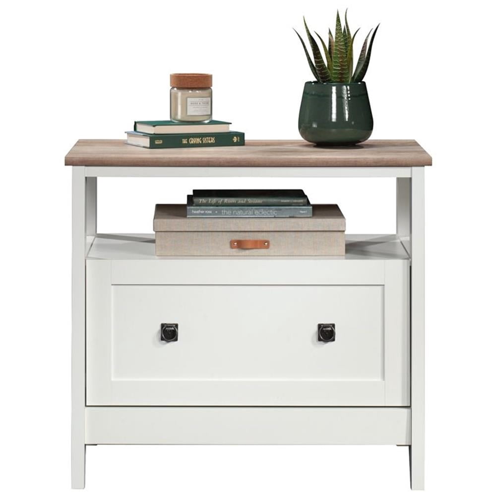 UrbanPro Engineered Wood Glacier White Lateral File Cabinet Rectangular Unassembled
