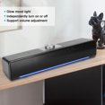 thumbnail image 4 of 3.5mm Wired USB Computer Portable Laptop Soundbar, Mini Speaker, With DSP Bass Technology With Glow Mood Light Computer Accessories For PC Laptop Black, 4 of 8