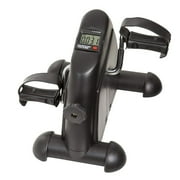 Portable Mini Cycle Exercise Bike Pedal Exerciser Bicycle Machine Adjustable Resistance Arm Leg LCD Monitor Displays Silver for Equipment Gym Fitness Personal Health