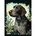 thumbnail image 1 of German Wirehead Pointer Dog and Blue Wildflowers Modern Portrait Illustration Unframed Wall Art Print Poster Home Decor Premium, 1 of 4