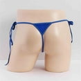 thumbnail image 4 of XMMSWDLA Mens ice Silk Bikini Tie Side G String T Back Thongs Briefs Adjustable Underwears, 4 of 6