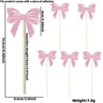 thumbnail image 1 of Contenido del paquete: Incluye un juego de decoraciones para cupcakes con forma de lazo, que agregarán encanto a su fiesta de cumpleaños o boda con temática de mariposas., 1 of 3
