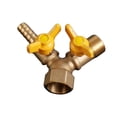 thumbnail image 3 of Válvula de bola en forma de Y de cobre de 3 vías, cierre con rosca macho y hembra, resistente. Agujero de la familia masculina, 3 of 9