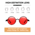 thumbnail image 4 of Gafas de sol redondas Weewooday, 4 pares, retro, estilo steampunk, 4,7 cm, 4 of 7