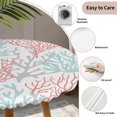 thumbnail image 3 of Red Blue Coral Coastal Round Tablecloth for 45-54 Inch Tables,Fitted Table Cover with Elastic Edge,Summer Beach Seaside Nautical Waterproof Outdoor Table Cloth Protector for Patio Garden Dinner, 3 of 9