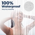 thumbnail image 4 of Cortina de ducha transparente Downluxe 2 PEVA 183x183 cm impermeable, 4 of 7