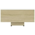 thumbnail image 4 of vidaXL Coffee Table White and Sonoma Oak 33.5"x21.7"x12.2" Chipboard, 4 of 7
