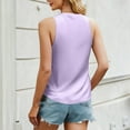 thumbnail image 7 of Ktyne Tank Top Blouses for Women Professional Sleeveless Blouse To Wear Under Blazers Vneck Vest Top Summer Trendy Work Tops Light Purple M, 7 of 7