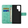 thumbnail image 2 of Wallet Case for Samsung Galaxy S23 Ultra, Stylish Flowers Embossed Pattern Premium PU Leather Flip Folio Cover with Card Slots Holder Magnetic Clasp Kickstand Soft TPU Anti-Drop Case,Green, 2 of 5