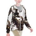 thumbnail image 2 of Cauagu Skeleton Dance with Mushrooms Print Sun Protection Jacket for Teen,Full-Zipper Long Sleeve Sun Shirts with Pockets UV Hoodie Shirts Outdoor Athletic Jacket-Small, 2 of 7