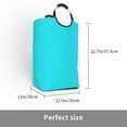 thumbnail image 3 of KLL Aqua Laundry Hamper,Large Canvas Fabric Lightweight Storage Basket Toy Organizer Dirty Clothes Collapsible Waterproof, 3 of 6