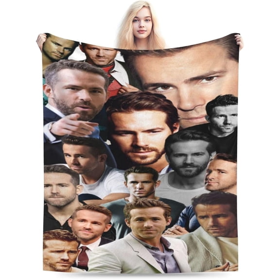 Blanket Ryan Reynolds Soft and Comfortable Wool Fleece Throw Blankets Gift for Home Decoration Sofa Office car Camping Yoga Travel Home Decoration Cozy Plush Beach