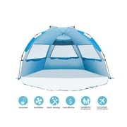 Deluxe Large Easy Up Beach Cabana Tent Sun Shelter, Blue