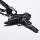 thumbnail image 4 of Collar de acero inoxidable para hombre, colgante de ametralladora Uzi Submachine Gun, 4 of 5