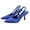 Blue, variant on Flock Suede Pointed Toe Open Back High Heel Women Casual Shoes For Outdoor Indoor Wear Eu 38 Uk 4.5 Us 6.5 Foot Length 9.45 Inches