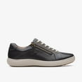 thumbnail image 2 of Clarks Womens Nalle Lace Sneaker 26159124  Black Leather Black Sole, 2 of 6