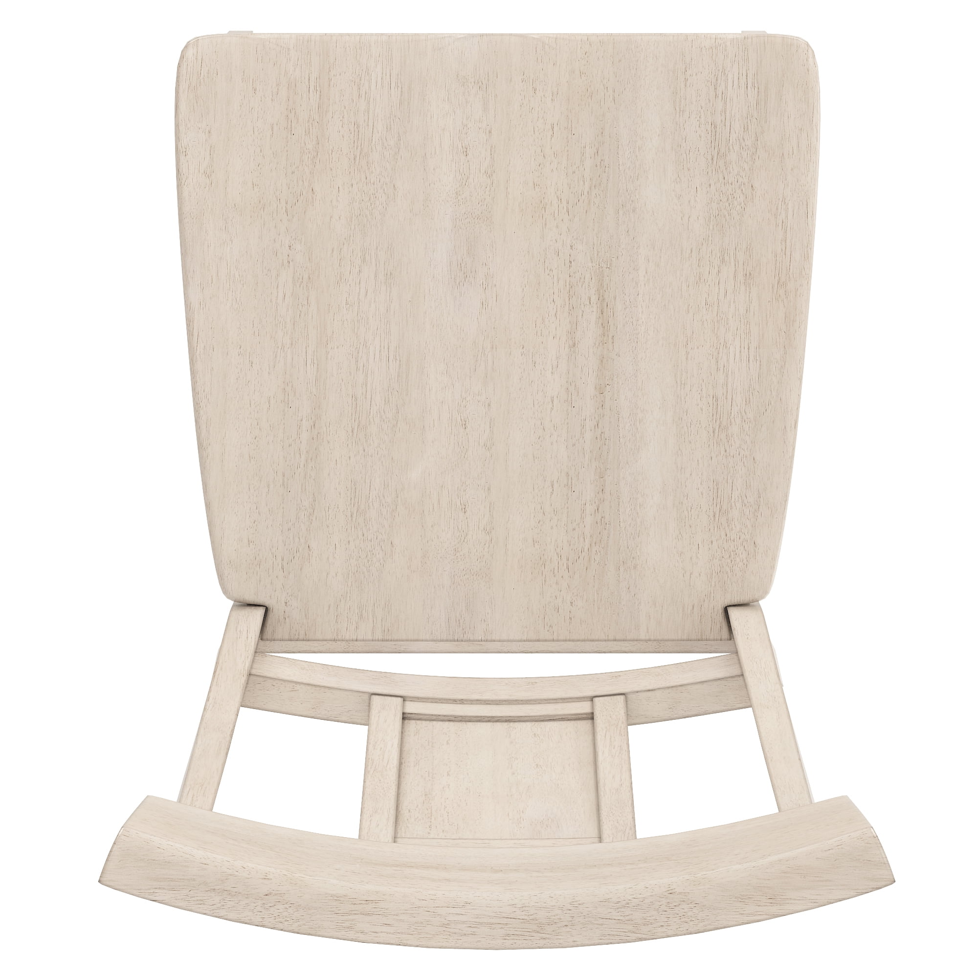Weston Home Farmhouse Vintage Panel Back Solid Wood Counter Height Chair, Set of 2, Antique White