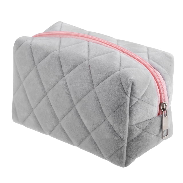 Bolsa de maquillaje de viaje Unique Bargains Soporte para brochas de maquillaje Gris 19x10.5x10cm