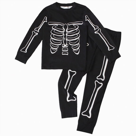 TOWED22 Toddler Girls Boys Halloween Pumpkin Pajamas Cotton Pjs for Boy Jammies Long Sleeve Top and Pant Sleepwear Clothes Sets(Light Gray,7-8 Y)