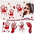 thumbnail image 3 of Halloween Horror Scary Blood Handprint Etiqueta de la pared Etiqueta de la ventana Decoración de Halloween Decoración del hogar de Halloween Arte de la pared Pegatinas WD.WDQZL Hogar, 3 of 3