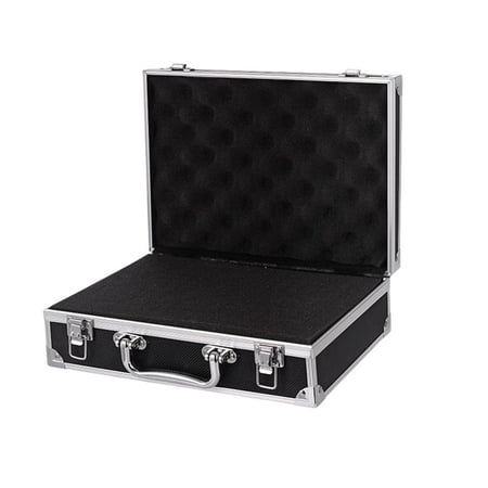 

Aluminum Alloy Toolbox File Storage Box Multipurpose Suitcase Lightweight Portable Waterproof Safety Equipment Carrying Case Black Small Buckle