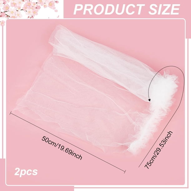 29.5x19.7inch 2Set White Organza Floral Wrapping Mesh Paper 29.5x19.7inch 2Set White Organza Floral Wrapping Mesh Paper