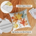 thumbnail image 3 of Pbobriich Fall Leaves Throw Pillow Case 16x16 In 4PCS Autumn Decorative Pillow Cover Linen Pillowcase for Couch Sofa, 3 of 5