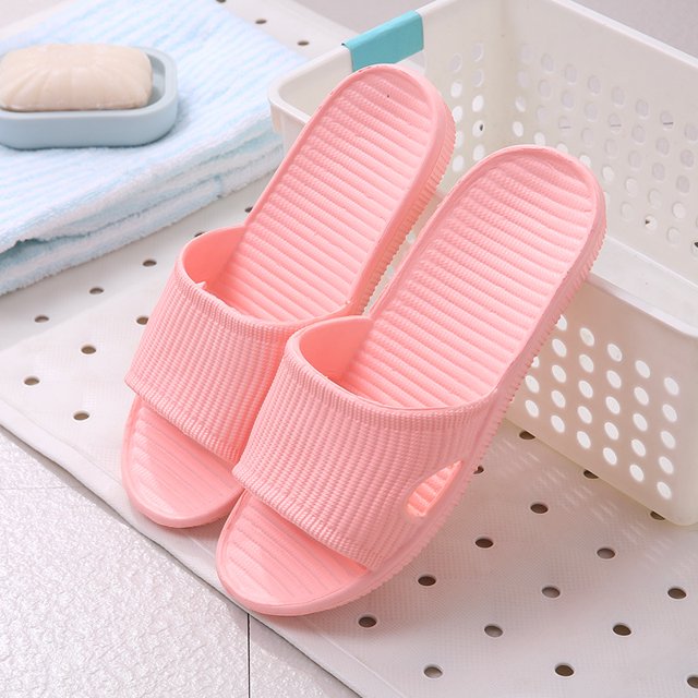 Chanclas antideslizantes para hombre y mujer, zapatos planos para el hogar, Zapatillas de baño para interiores, Zapatillas cómodas de verano, novedad