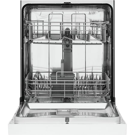 Frigidaire - 24" Compact Front Control Built-In Dishwasher with Stainless Steel Tub, 52 dBA - White